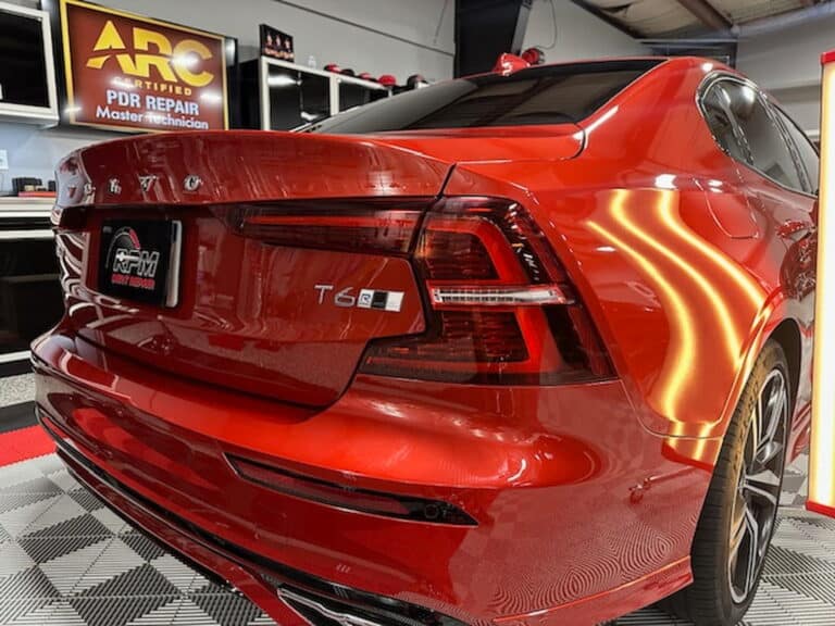 volvo s60 rear quarter panel paintless dent repair after rpm dent repair raynham massachusetts